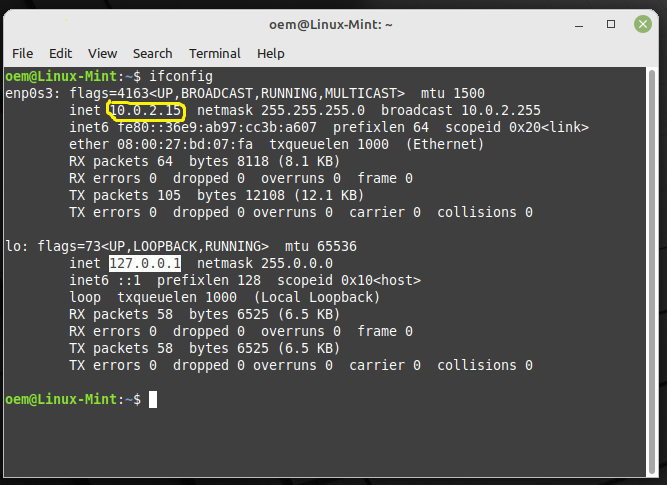 ifconfig